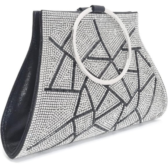 MOSSMON Crystal Bride and Bridesmaid Elegant Wristlet Bag for Women - Picture 1 of 7